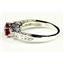 925 Sterling Silver Engagement Ring, Created Ruby w/ Accents, SR254
