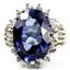SR270, Created Blue Sapphire, Sterling Silver Ring