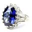 SR270, Created Blue Sapphire, Sterling Silver Ring