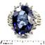 SR270, Created Blue Sapphire, Sterling Silver Ring