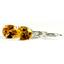925 Sterling Silver Leverback Earrings, Citrine, SE107
