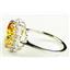 SR283, Golden Yellow CZ, 925S Sterling Silver Ring