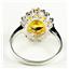 SR283, Golden Yellow CZ, 925S Sterling Silver Ring