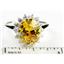 SR283, Golden Yellow CZ, 925S Sterling Silver Ring