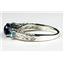 925 Sterling Silver Ring, Created Blue Sapphire, Swiss Blue Topaz Accents, SR254