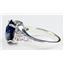 SR057, Created Blue Sapphire, 925 Sterling Silver Ring