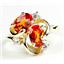 10K, 14K or 18K Gold Ladies Ring, Created Padparadscha Sapphire, R016