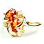 10K, 14K or 18K Gold Ladies Ring, Created Padparadscha Sapphire, R016