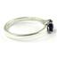 SR301, Created Blue Sapphire, 925 Sterling Silver Ring