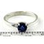 SR301, Created Blue Sapphire, 925 Sterling Silver Ring