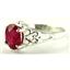 SR302, Created Ruby, 925 Sterling Silver Ring