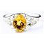 SR305, Citrine, 925 Sterling Silver Ring