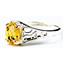 SR305, Citrine, 925 Sterling Silver Ring
