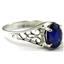 SR305, Created Blue Sapphire, 925 Sterling Silver Ring