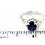 SR305, Created Blue Sapphire, 925 Sterling Silver Ring