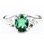 SR305, Russian Nanocrystal Emeraldl, 925 Sterling Silver Ring