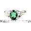 SR305, Russian Nanocrystal Emeraldl, 925 Sterling Silver Ring