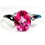 SR058, Created Pink Sapphire, 925 Sterling Silver Ring