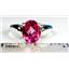 SR058, Created Pink Sapphire, 925 Sterling Silver Ring