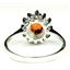 SR235, Created Padparadsha Sapphire, 925 Sterling Silver Ring