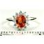 SR235, Created Padparadsha Sapphire, 925 Sterling Silver Ring