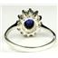 SR235, Created Blue Sapphire, 925 Sterling Silver Ring