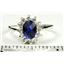 SR235, Created Blue Sapphire, 925 Sterling Silver Ring