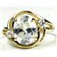 10K, 14K or 18K Gold Ladies Ring, Cubic Zirconia, R021