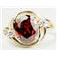 10K, 14K or 18K Gold Ladies Ring, Garnet CZ, R021