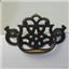 Fancy Antique Dark w/ Copper Chippendale Drawer Pull Handles-Cabinet Furniture