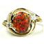 10K, 14K or 18K Gold Ladies Ring, Created Red/Brown, R021