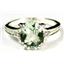 925 Sterling Silver Ladies Ring, Green Amethyst, SR136