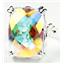 Sterling Silver Ladies Ring, 18x13mm Mercury Mist Topaz, SR039