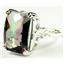 Sterling Silver Ladies Ring, 18x13mm Mystic Fire Topaz, SR039