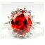 SR283, Created Padparadsha Sapphire, 925S Sterling Silver Ring