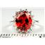 SR283, Created Padparadsha Sapphire, 925S Sterling Silver Ring