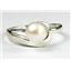 SR340, 6mm Pearl, 925 Sterling Silver Ring