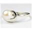 SR340, 6mm Pearl, 925 Sterling Silver Ring