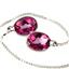 925 Sterling Silver Threader Earrings, Pure Pink Topaz, SE005