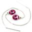 925 Sterling Silver Threader Earrings, Pure Pink Topaz, SE005