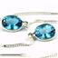 925 Sterling Silver Threader Earrings, Swiss Blue Topaz, SE005