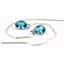 925 Sterling Silver Threader Earrings, Swiss Blue Topaz, SE005