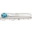 925 Sterling Silver Threader Earrings, Swiss Blue Topaz, SE005