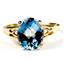 10K, 14K or 18K Gold Ladies Ring, Neptune Garden Topaz, R139