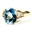 10K, 14K or 18K Gold Ladies Ring, Neptune Garden Topaz, R139