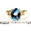 10K, 14K or 18K Gold Ladies Ring, Neptune Garden Topaz, R139