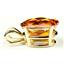 P006, Twilight Fire Topaz 14K Gold Pendant