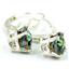 925 Sterling Silver Leverback Earrings, Mystic Fire Topaz, SE007
