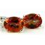 925 Sterling Silver Leverback Earrings, Twilight Fire Topaz, SE007