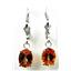 925 Sterling Silver Leverback Earrings, Twilight Fire Topaz, SE007